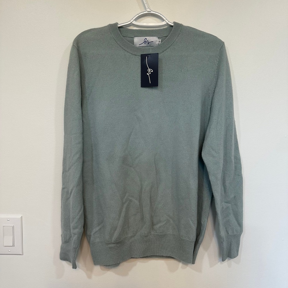Boston Scott Mens 3XL 100% Cashmere Sweater Teal Blue Crewneck Lush NWT $175